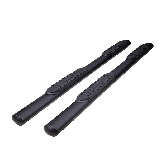TrailFX 4" Oval Straight Step Bar For Toyota Tacoma Double/Crew - Black