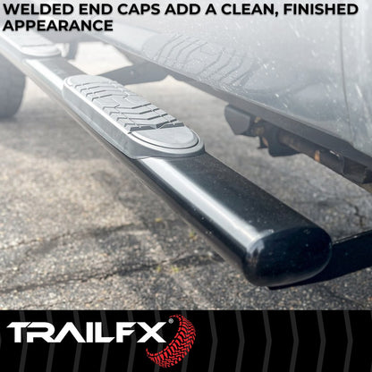 TrailFX 5" Oval Straight Step Bar For 2015-2025 Colorado/Canyon Crew Cab - Black