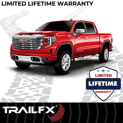 TrailFX 5" Oval Straight Step Bar For 2015-2025 Colorado/Canyon Crew Cab - Stainless