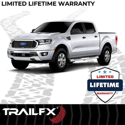TrailFX 5" Oval Straight Step Bar For 2019-2023 Ranger Extended Cab (Supercab) -Stainless