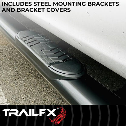 TrailFX 5" Oval Straight Step Bar For 2022-2025 Tundra Double Cab -Black
