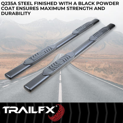 TrailFX 5" Oval Straight Step Bar For 2022-2025 Tundra Double Cab -Black
