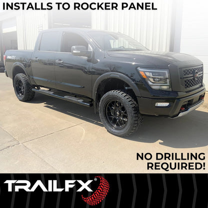 TrailFX 5" Oval Straight Step Bar For 2022-2025 Tundra Double Cab -Black