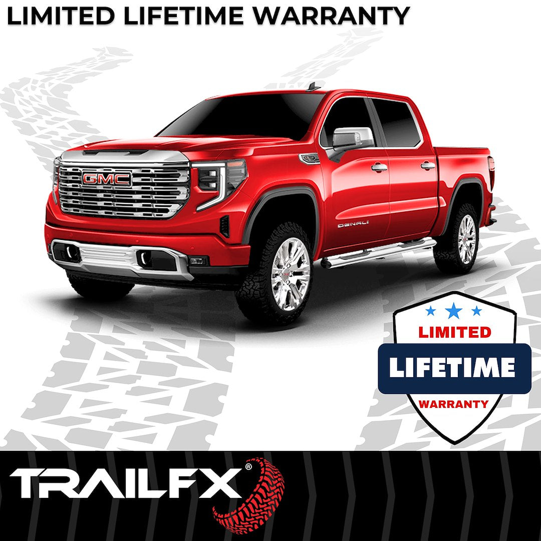 TrailFX 5" Oval Straight Step Bar For 2022-2025 Tundra Crew Cab -Stainless