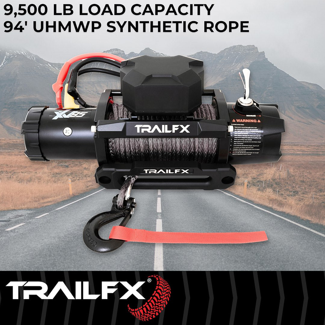 TrailFX XV95 Synthetic Rope Winch 9500 Lb