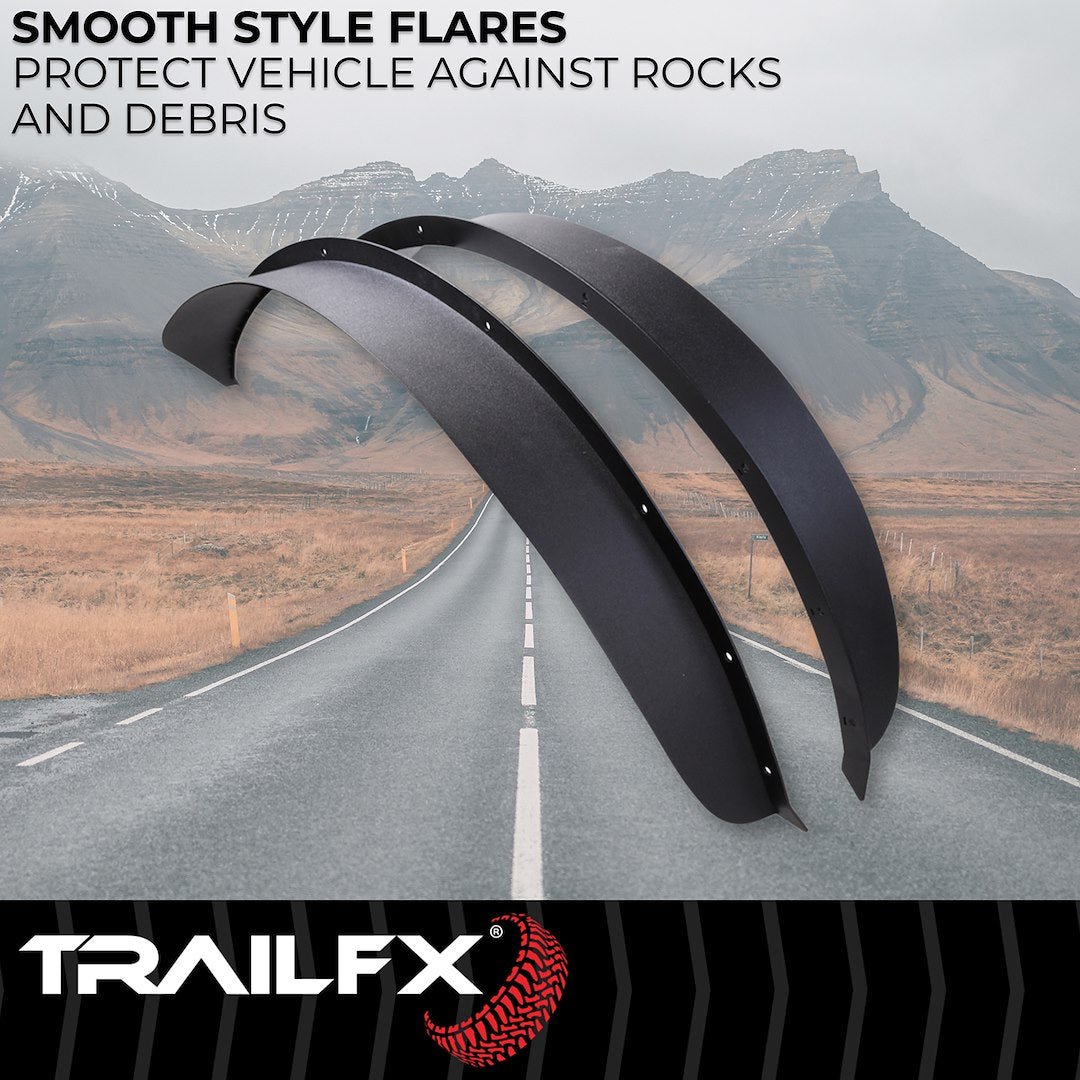 TrailFX Rear Flat Fender Flares For 2021-2025 Bronco 2 Door