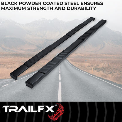 TrailFX T4 Trapezoid Step Bar For 2015-2025 Colorado/Canyon Crew Cab - Black