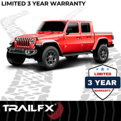TrailFX T4 Trapezoid Step Bar For 2020-2025 Gladiator - Black