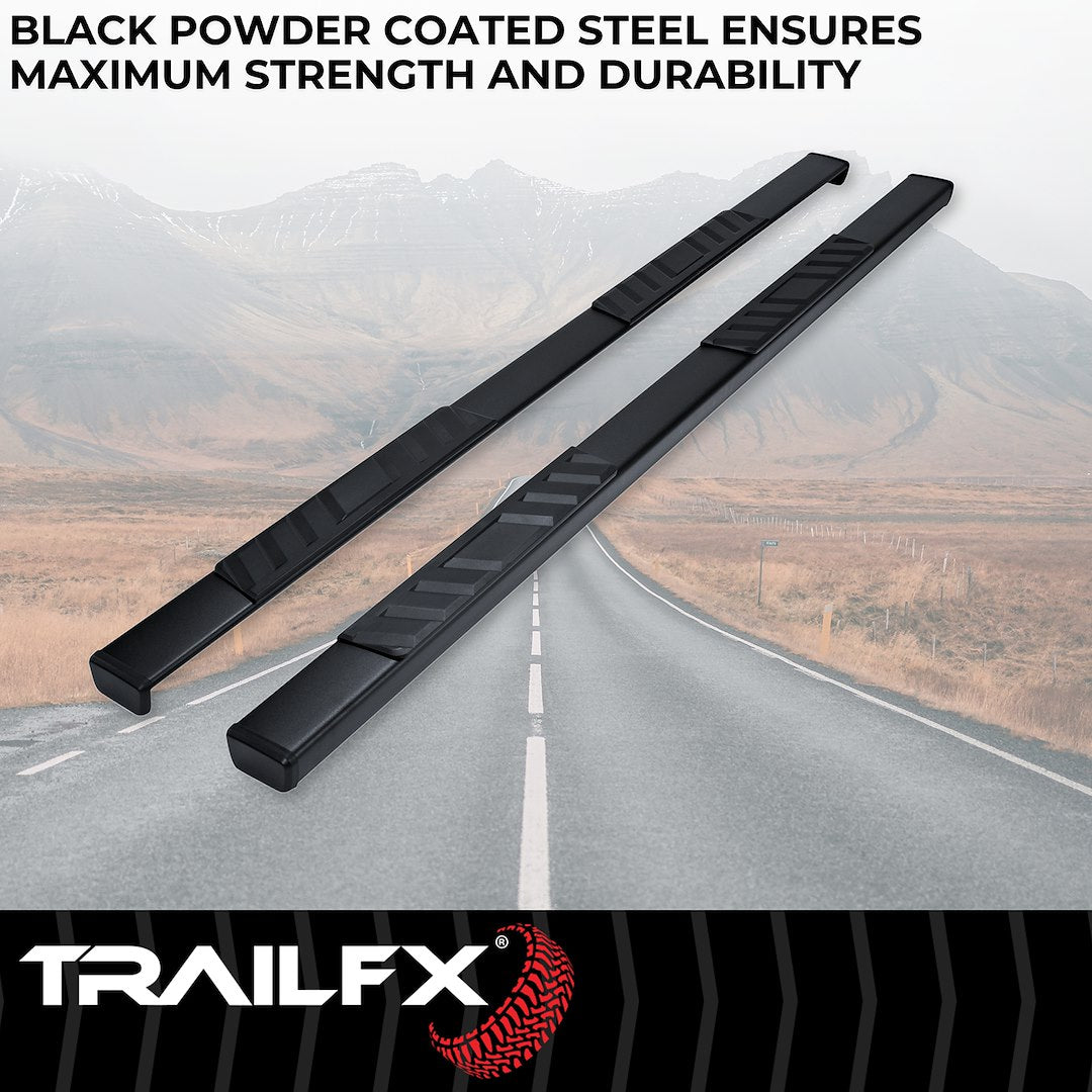 TrailFX T4 Trapezoid Step Bar For 2020-2025 Gladiator - Black