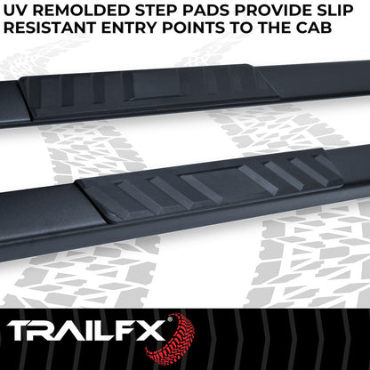 TrailFX T4 Trapezoid Step Bar For 2020-2025 Gladiator - Black