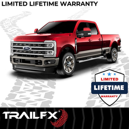 TrailFX T4 Trapezoid Step Bar For 2017-2025 F150-350 Extended Cab - Stainless