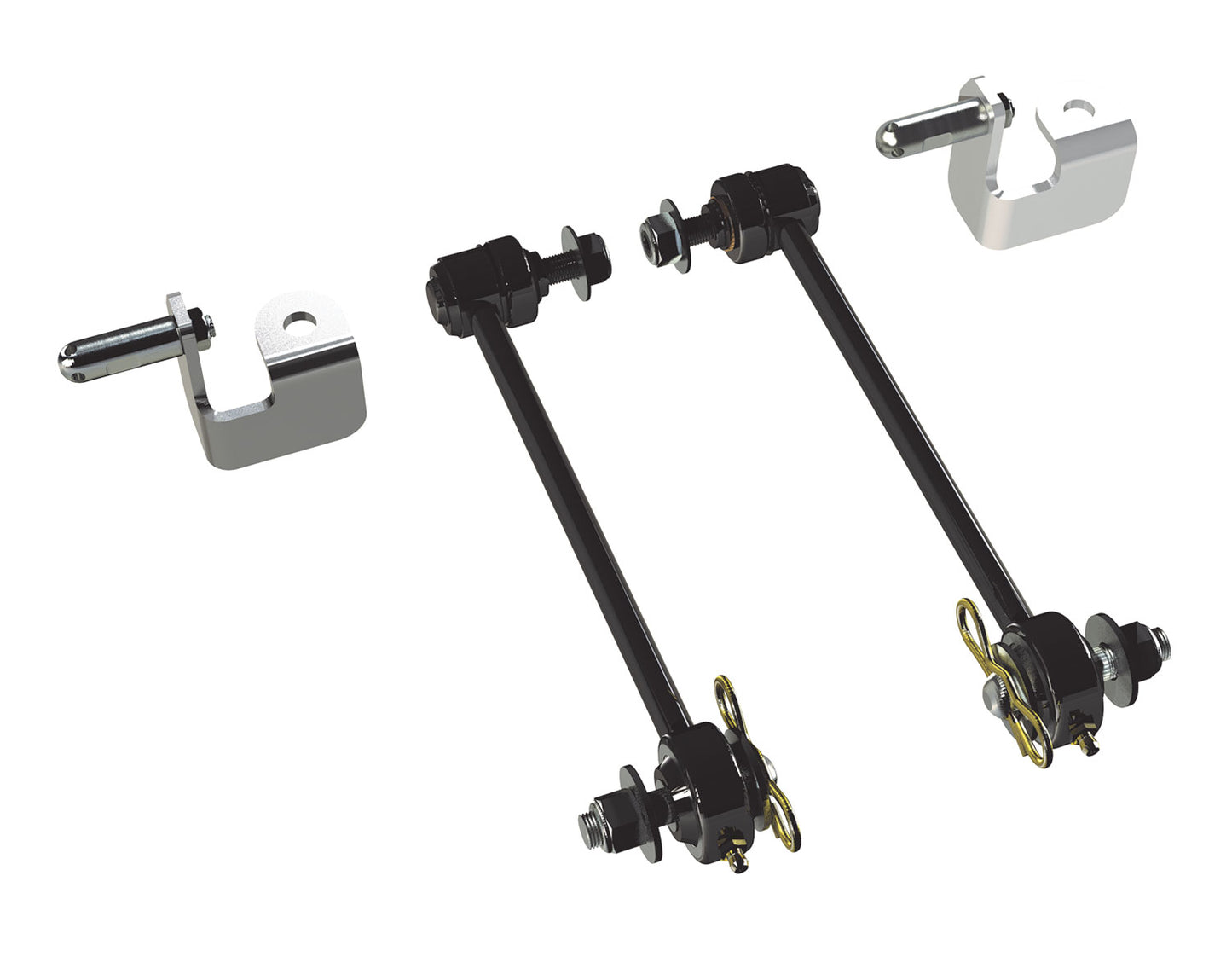 TeraFlex JK 10 Inch Front Sway Bar Quick Disconnect Kit 3-4 Inch Lift