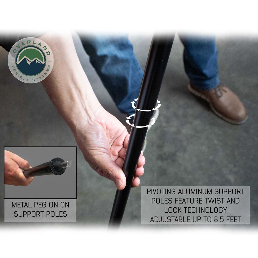 Overland Vehicle Systems Nomadic Awning 4.5 The Perfect 4.5 Awning with Black Cover