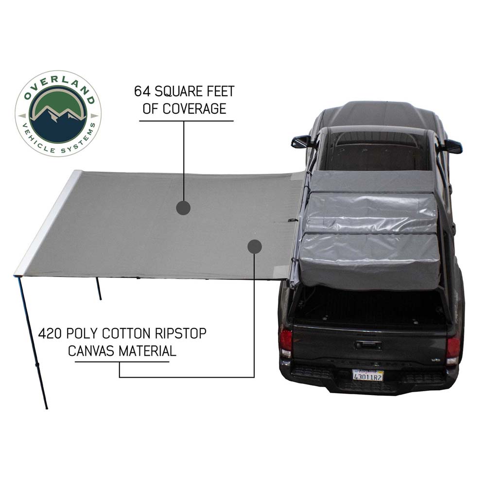 Overland Vehicle Systems Nomadic Awning 2.0 - 6.5' with Black Cover