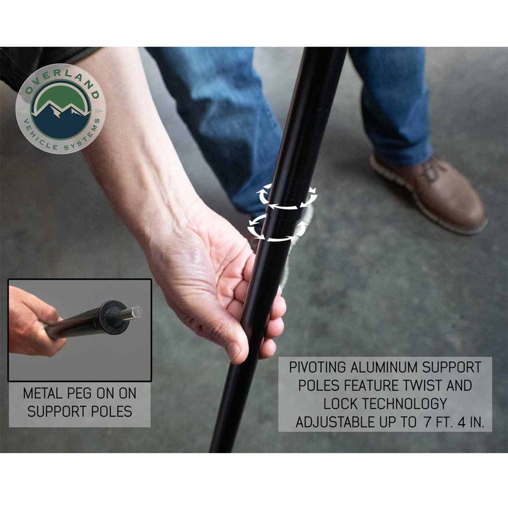 Overland Vehicle Systems Nomadic Awning 2.0 - 6.5' with Black Cover