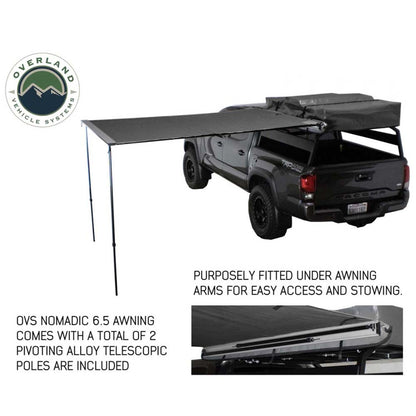 Overland Vehicle Systems Nomadic Awning 2.0 - 6.5' with Black Cover