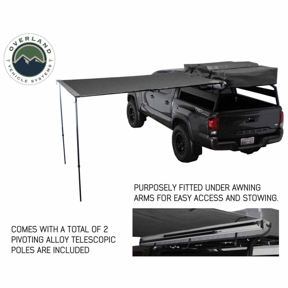 Overland Vehicle Systems Nomadic Awning 2.5 - 8.0 ft. with Black Cover