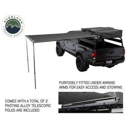 Overland Vehicle Systems Nomadic Awning 2.5 - 8.0 ft. with Black Cover