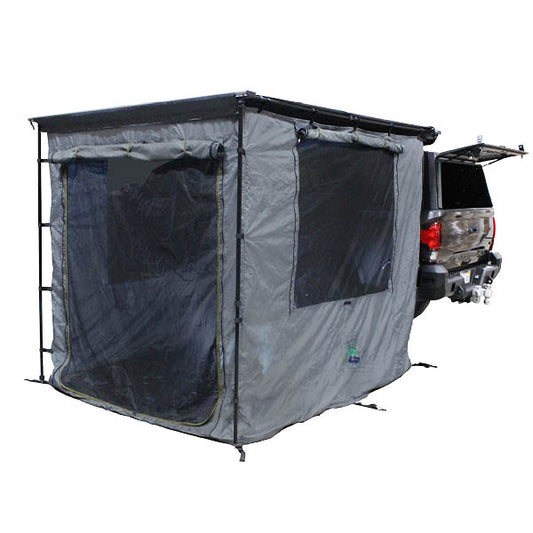 Overland Vehicle Systems HD Nomadic 2.0 Awning Room Enclosure, Grey Body, Green Trim (4 Walls and Floor)