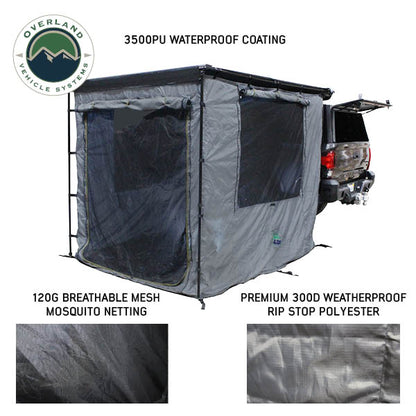 Overland Vehicle Systems HD Nomadic 2.0 Awning Room Enclosure – Grey / Green (4 Walls & Floor)