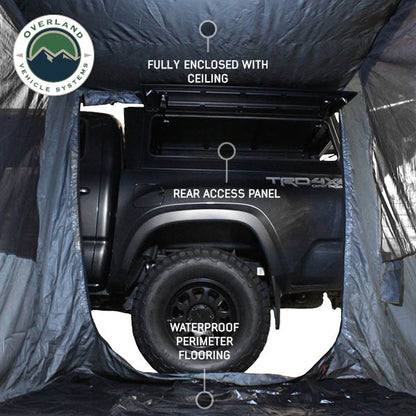 Overland Vehicle Systems HD Nomadic 2.0 Awning Room Enclosure – Grey / Green (4 Walls & Floor)