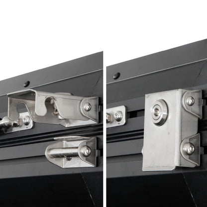 Overland Vehicle Systems Aluminum Clam Shell Roof Top Tent Sidewinder Side Opening