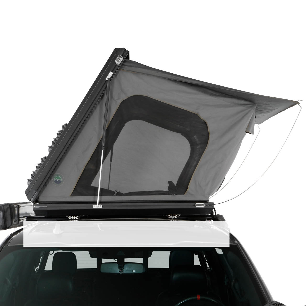 Overland Vehicle Systems Aluminum Clam Shell Roof Top Tent Sidewinder Side Opening