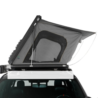 Overland Vehicle Systems Aluminum Clam Shell Roof Top Tent Sidewinder Side Opening