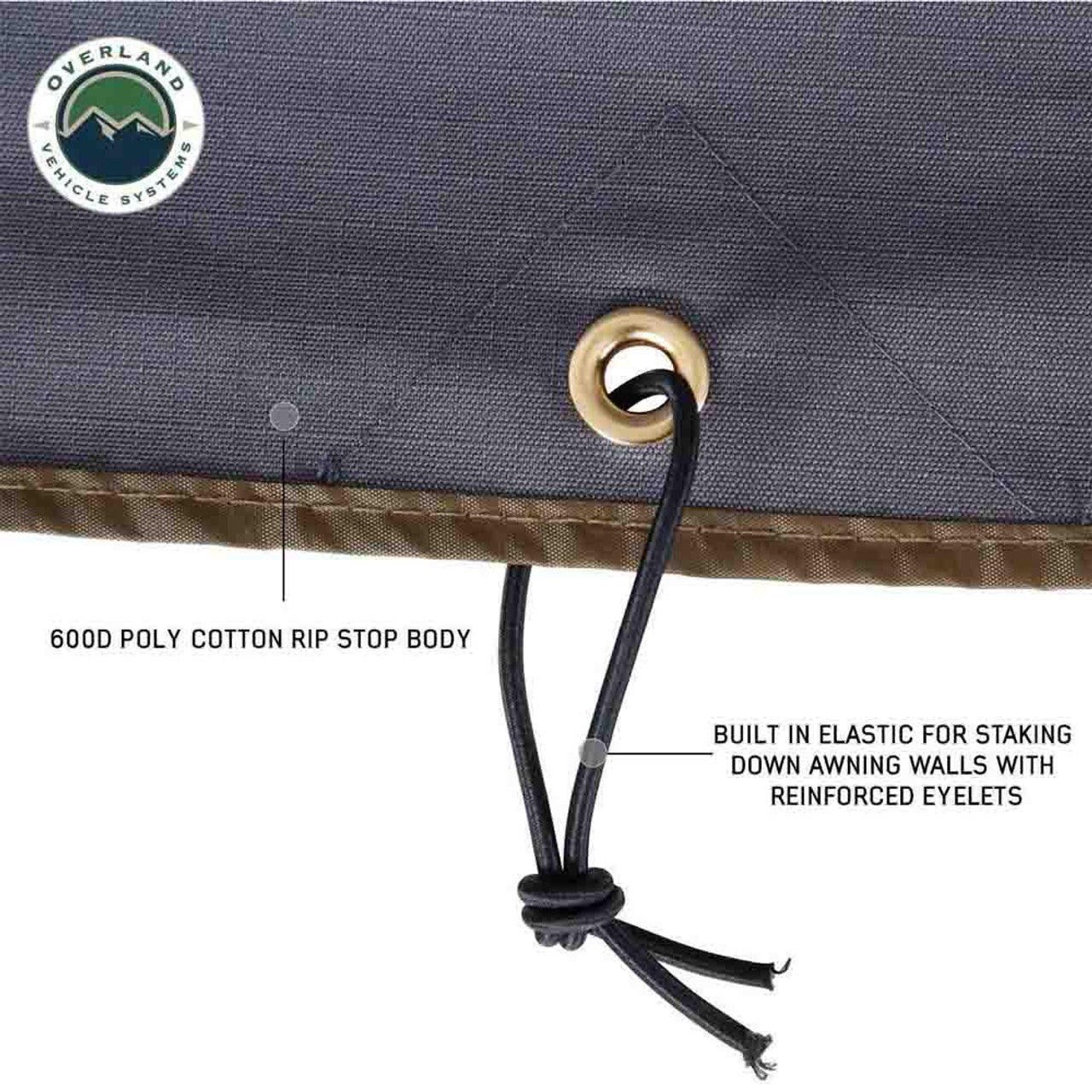 Overland Vehicle Systems 270 Awning Wall With Window - Nomadic Awning 270 Side Wall 2