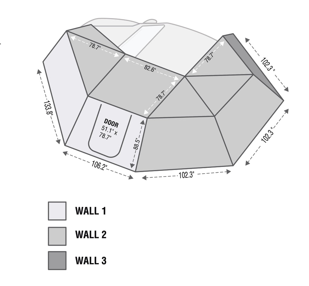 Overland Vehicle Systems Nomadic 270 Awning Wall 3