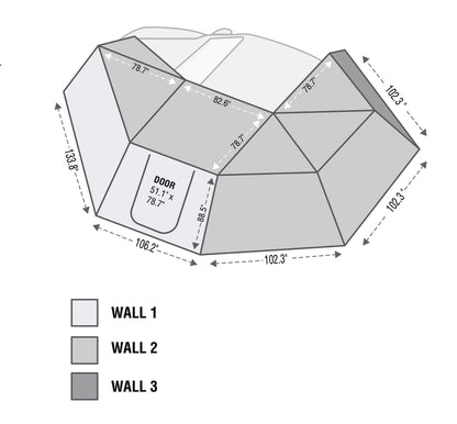 Overland Vehicle Systems Nomadic 270 Awning Wall 3