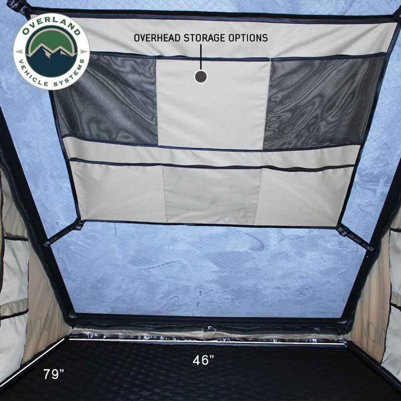Overland Vehicle Systems LD TMON Clamshell Aluminum Hard Shell Roof Top Tent