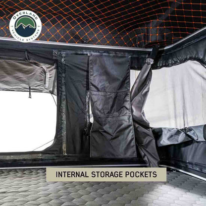 Overland Vehicle Systems HD Bundu 3 - Hard Shell Pop Up Roof Top Tent, 3 Person, Grey Body and Black Rainfly