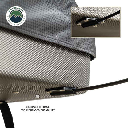 Overland Vehicle Systems HD Bundu 3 - Hard Shell Pop Up Roof Top Tent, 3 Person, Grey Body and Black Rainfly