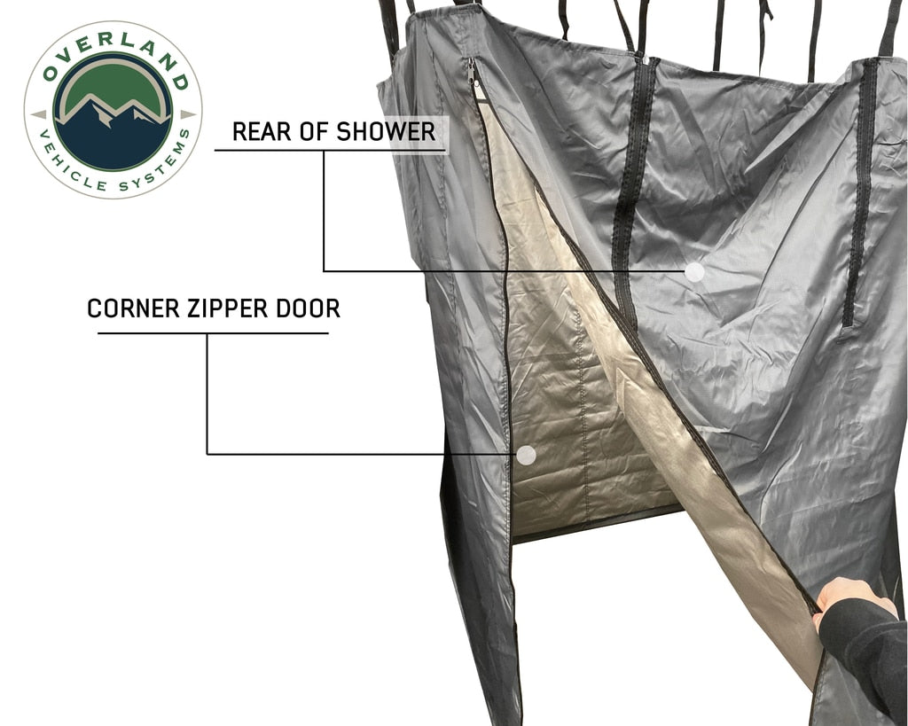 Overland Vehicle Systems Car-Side Shower Room