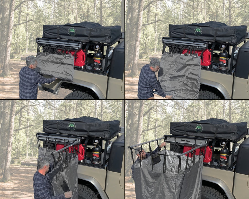 Overland Vehicle Systems Car-Side Shower Room