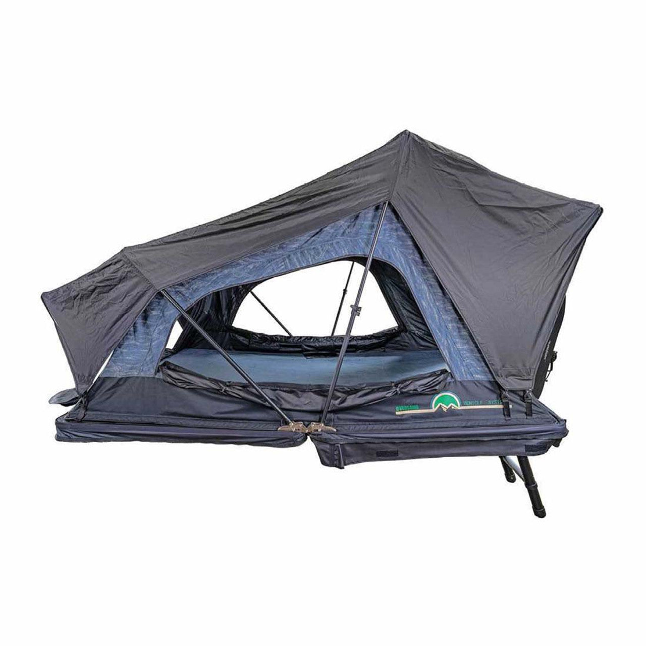 Overland Vehicle Systems XD Sherpa S3S - Soft Sided Roof Top Tent, 3 Person, Grey Body and Black Rainfly