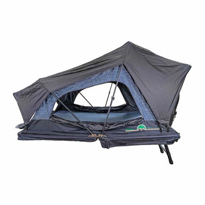 Overland Vehicle Systems XD Sherpa S3S - Soft Sided Roof Top Tent, 3 Person, Grey Body and Black Rainfly