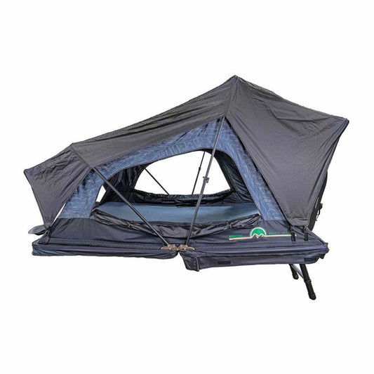 Overland Vehicle Systems XD Sherpa S3S - Soft Sided Roof Top Tent, 3 Person, Grey Body and Black Rainfly