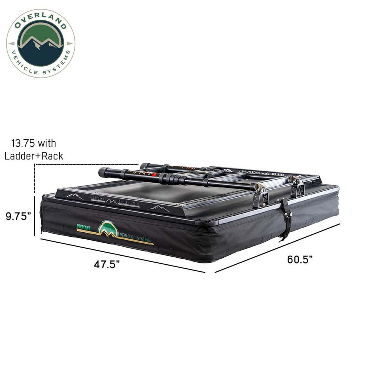 Overland Vehicle Systems XD Sherpa S3S - Soft Sided Roof Top Tent, 3 Person, Grey Body and Black Rainfly