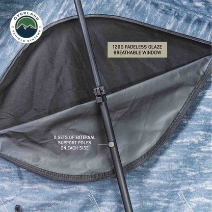 Overland Vehicle Systems XD Sherpa S3S - Soft Sided Roof Top Tent, 3 Person, Grey Body and Black Rainfly