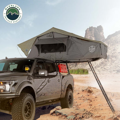 Overland Vehicle Systems Best Roof Top Tent 3 Person Nomadic 3 Ext. Roof Top Tent