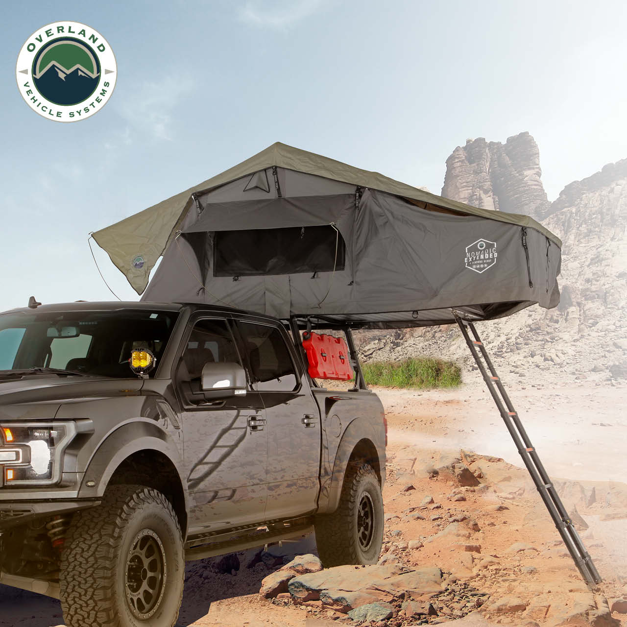 Overland Vehicle Systems Extended Roof Top Tent - The Perfect 4 Person Roof Top Tent