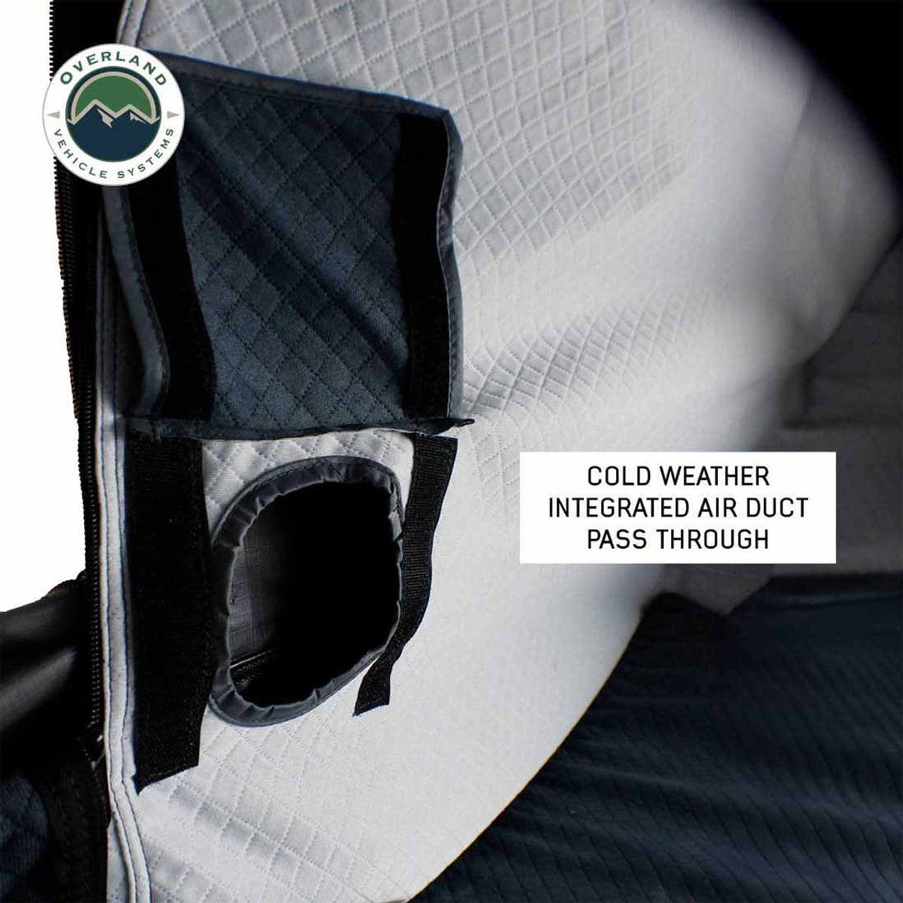 Overland Vehicle Systems XD Everest 4 - Cantilever Aluminum Roof Top Tent, 4 Person, Grey Body and Black Rainfly