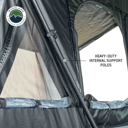 Overland Vehicle Systems XD Everest 4 - Cantilever Aluminum Roof Top Tent, 4 Person, Grey Body and Black Rainfly