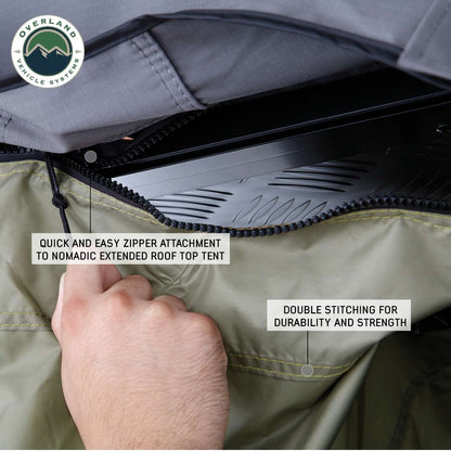 Overland Vehicle Systems Nomadic 3 Roof Top Tent Annex Room With Floor & Cover