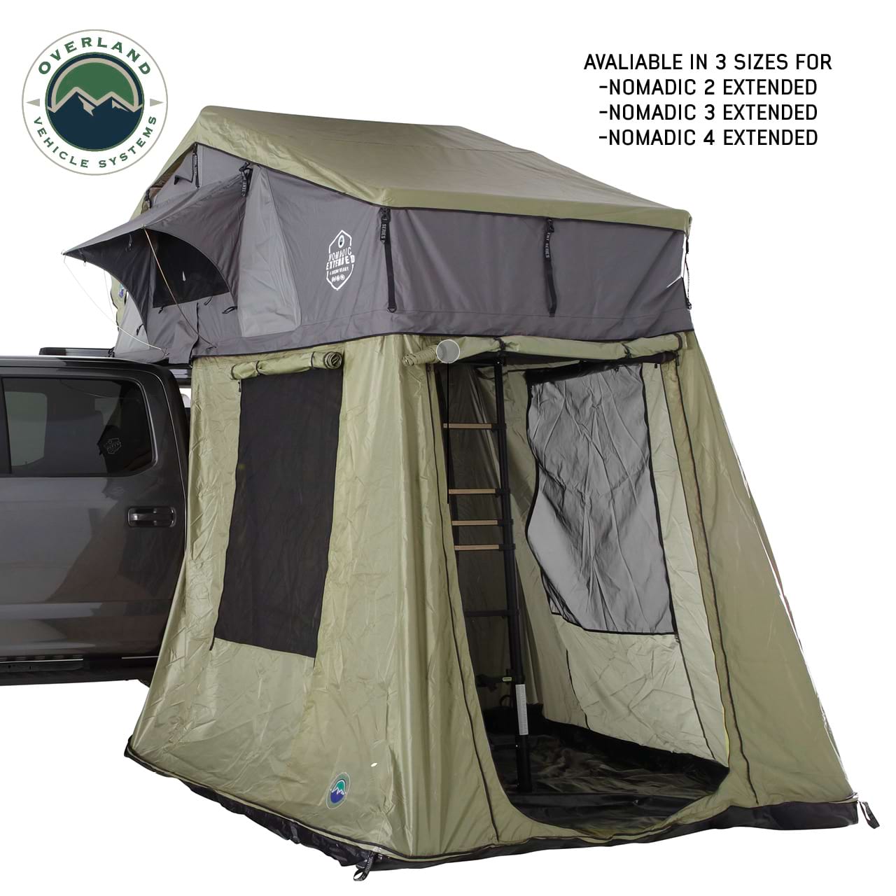 Overland Vehicle Systems Nomadic 3 Roof Top Tent Annex Room With Floor & Cover
