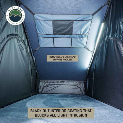 Overland Vehicle Systems XD Lohtse - Clamshell Aluminum Roof Top Tent, 2 Person, Grey Body and Black Rainfly