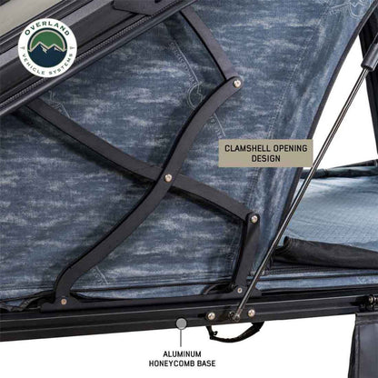 Overland Vehicle Systems XD Lohtse - Clamshell Aluminum Roof Top Tent, 2 Person, Grey Body and Black Rainfly
