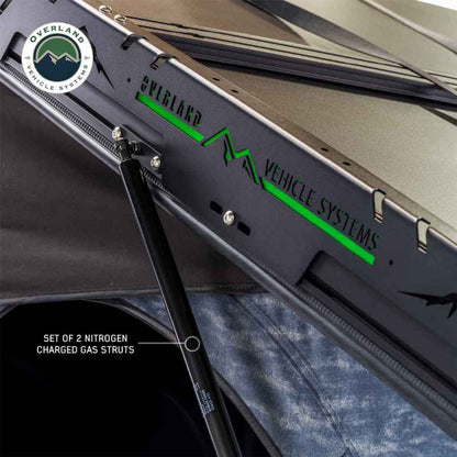 Overland Vehicle Systems XD Lohtse - Clamshell Aluminum Roof Top Tent, 2 Person, Grey Body and Black Rainfly